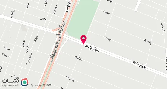 نقشه موقعیت تقریبی دفتر: اهواز- خ 10 پاداد شهر-جنب بانک سپه