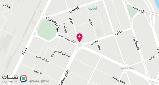 نقشه موقعیت تقریبی دفتر: اهواز -دروازه نبش فلکه خرم کوش جنب مسجد جعفری
