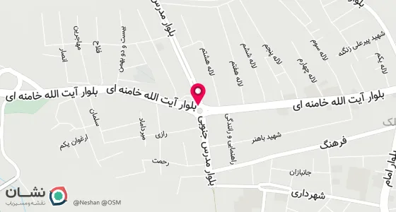 نقشه موقعیت تقریبی دفتر: باغملک - میدان اصلی شهر_خیابان آیت الله خامنه ای