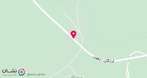نقشه موقعیت تقریبی دفتر: لردگان -منج -روبروی پاسگاه