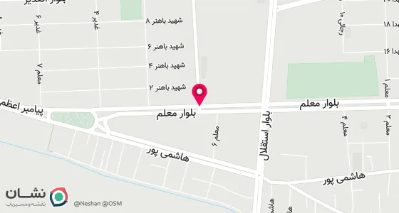 نقشه موقعیت تقریبی دفتر: نهبندان بلوار معلم خیابان شهید باهنر جنب مسجد چهارده معصوم علیهم السلام