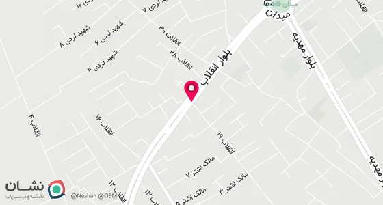 نقشه موقعیت تقریبی دفتر: بافق خیابان مهدیه انتهای فرعی 19
