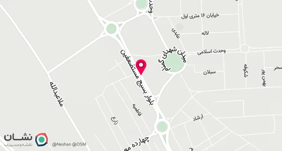 نقشه موقعیت تقریبی دفتر: بهاباد بلوار بسیج کوچه هما