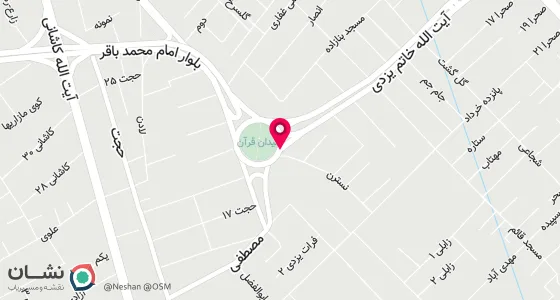 نقشه موقعیت تقریبی دفتر: یزد خیابان کاشانی بلوار آیت الله خاتم کوچه قبل از میدان قران سمت چپ پلاک 31