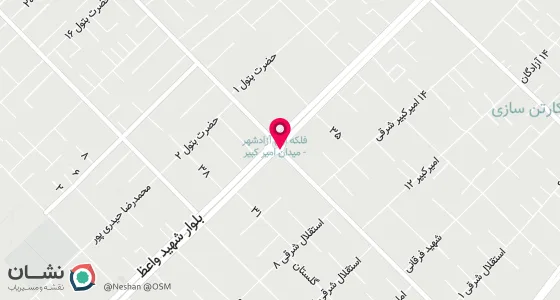 نقشه موقعیت تقریبی دفتر: یزد -آزادشهر-فلکه اول-20متری امام حسن عسکری بعد از مسجد