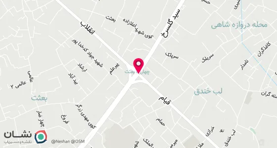 نقشه موقعیت تقریبی دفتر: یزد- خیابان امام خمینی -کوی امام زاده سید فتح الدین رضا -کوچه 12