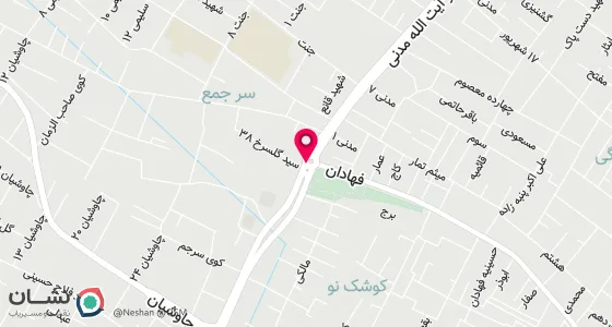 نقشه موقعیت تقریبی دفتر: یزد خیابان سید گل سرخ کوچه هزار پلاک 8