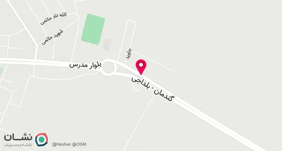 نقشه موقعیت تقریبی دفتر: شهر بلداجی خیابان امام حسین بالاتر از درمانگاه