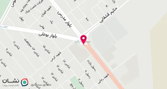 نقشه موقعیت تقریبی دفتر: بروجن-فلکه شهید ناغانی -روبروی مسجد مدنی -نبش کوچه شترخون -طبقه دوم