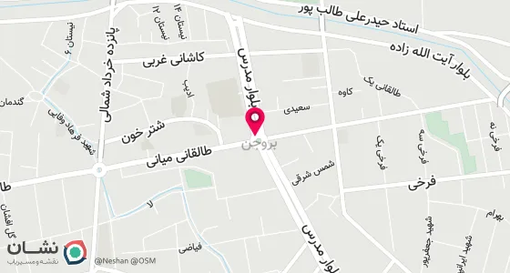 نقشه موقعیت تقریبی دفتر: بروجن فلکه مرکزی بلوار دکتر فاطمی