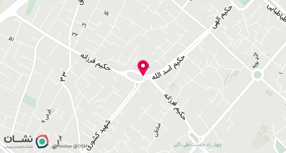 نقشه موقعیت تقریبی دفتر: شهرضا میدان پیروزی ابتدای خیابان حکیم اسدا...