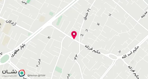 نقشه موقعیت تقریبی دفتر: شهرضا خیابان حکیم فرزانه جنب مدرسه قرآن کریم
