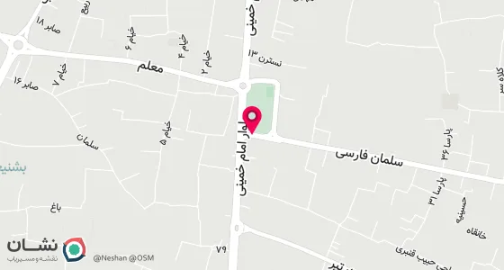 نقشه موقعیت تقریبی دفتر: یزد - میبد - فیروزآباد - خ سلمان فارسی - جنب بانک ملی - طبقه فوقانی