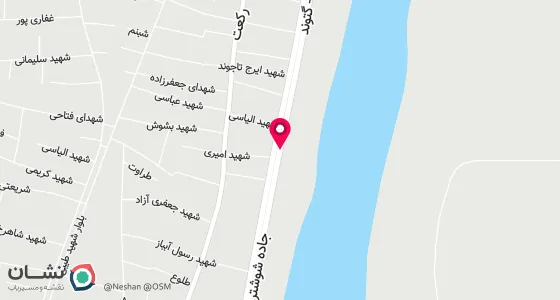 نقشه موقعیت تقریبی دفتر: خوزستان -گتوند-خیابان شهدای تاج بخش