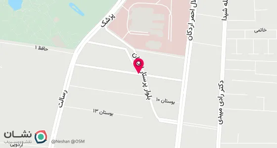 نقشه موقعیت تقریبی دفتر: اردکان انتهای خیابان ابوالفضل
