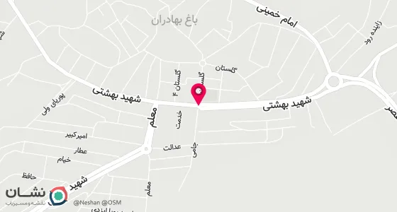نقشه موقعیت تقریبی دفتر: لنجان باغ بهادران خ بهشتی خ جامی ساختمان کوثر