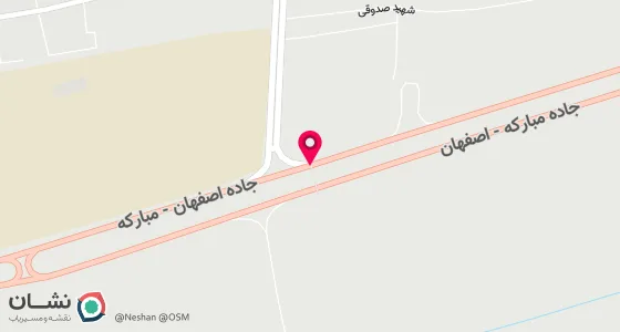 نقشه موقعیت تقریبی دفتر: اصفهان - مبارکه - زیباشهر - بلوار امام خمینی - خیابان شریعتی - پشت بانک کشاورزی