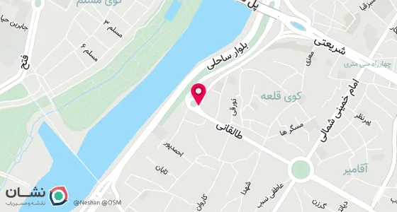 نقشه موقعیت تقریبی دفتر: خیابان طالقانی غربی (قلعه) بن بست سعید پلاک 43