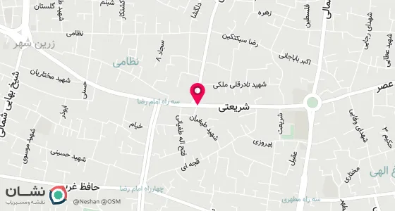 نقشه موقعیت تقریبی دفتر: لنجان زرین شهر خیابان شریعتی- روبه روی خبابان مدیسه ای-نبش کوچه آموزش