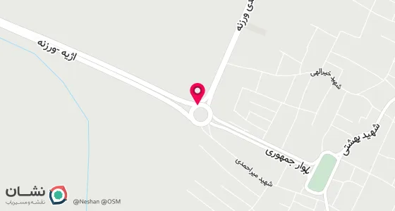 نقشه موقعیت تقریبی دفتر: اصفهان بخش بن رود ورزنه خ شهید بهشتی شرقی روبروی شیرینی سرای دوستان(حیدری)