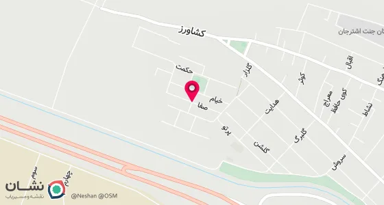 نقشه موقعیت تقریبی دفتر: اصفهان فلاورجان ایمانشهر محله مینادشت خیابان جمهوری اسلامی کوی بوستان 7