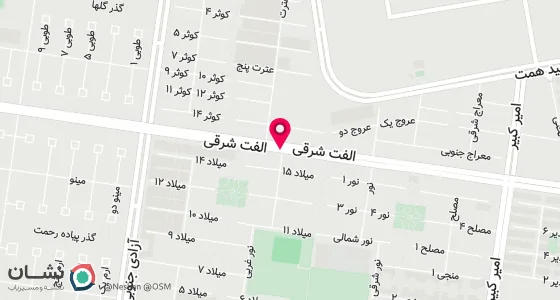 نقشه موقعیت تقریبی دفتر: اصفهان بهارستان خیابان الفت محله 2 پلاک 631