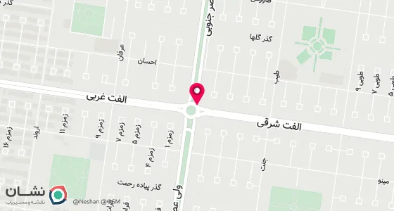 نقشه موقعیت تقریبی دفتر: اصفهان بهارستان میدان ولیعصر خیابان ولیعصر جنوبی مجتمع عقیق طبقه اول واحد غربی