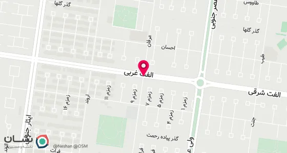 نقشه موقعیت تقریبی دفتر: بهارستان خیابان الفت نرسیده به چهار راه ایثار ، طبقه فوقانی کاشی ارس