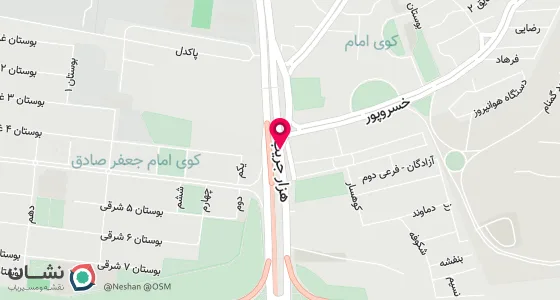 نقشه موقعیت تقریبی دفتر: اصفهان خیابان هزار جریب نبش کوی امام ساختمان امیر طبقه دوم بانک مسکن