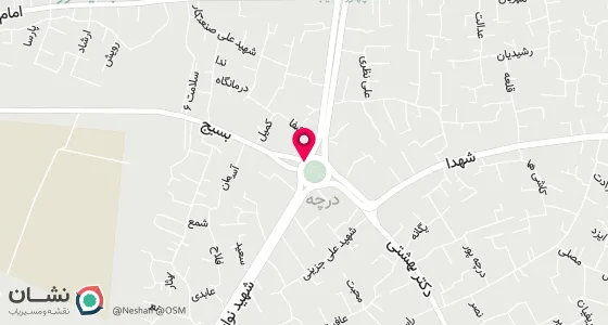 نقشه موقعیت تقریبی دفتر: خمینی شهر- درچه- میدان امام - خ بسیج - جنب بانک صادرات