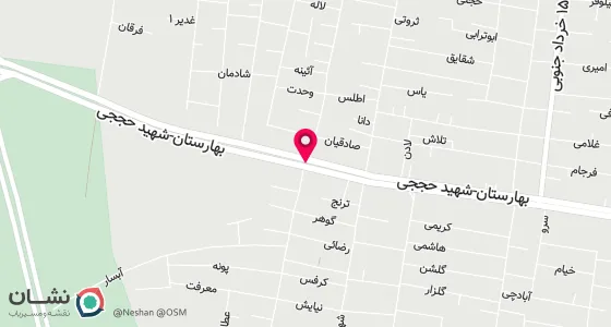 نقشه موقعیت تقریبی دفتر: نجف آباد خیابان امام (ره) نبش خ ستاد مجتمع تجاری ارشاد طبقه همکف واحد 6و7.