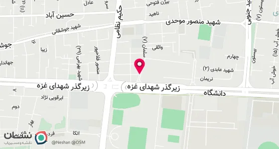 نقشه موقعیت تقریبی دفتر: اصفهان.خیابان رودکی -نبش کوچه 57 و 59