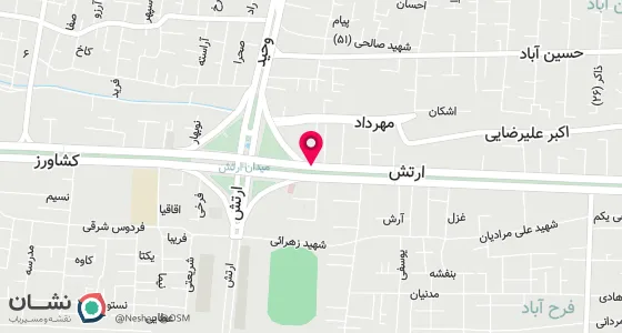 نقشه موقعیت تقریبی دفتر: اصفهان خیابان وحید حدفاصل چهار راه رودکی وفلکه ارتش مجتمع تجاری اداری بهشت طبقه اول واحد3