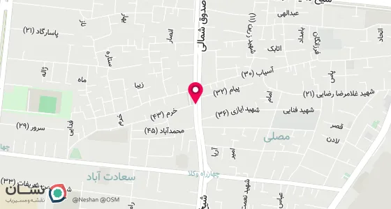 نقشه موقعیت تقریبی دفتر: اصفهان خیابان شیخ صدوق شمالی نبش کوچه خرم (43)ساختمان عرفان طبقه 3