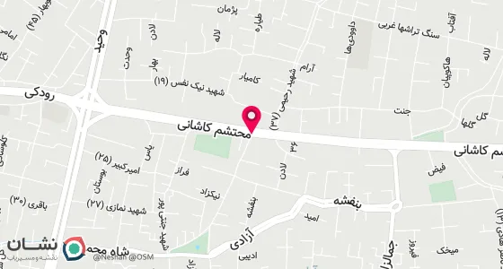 نقشه موقعیت تقریبی دفتر: اصفهان خیابان محتشم کاشانی روبروی مسجد جعفریه