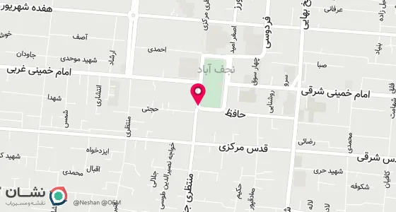 نقشه موقعیت تقریبی دفتر: نجف آباد- امیر آباد- میدان ملت - جنب بانک ملی