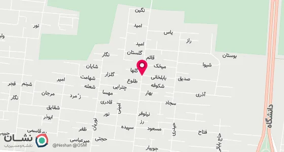 نقشه موقعیت تقریبی دفتر: یزدانشهر فلکه آبشار پلاک 357