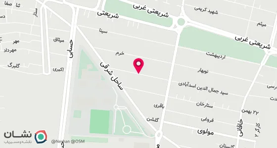 نقشه موقعیت تقریبی دفتر: نجف آباد میدان امام بن بست نادر