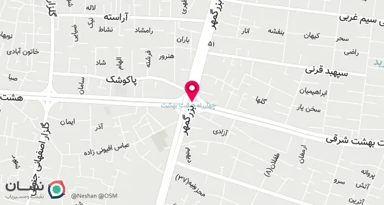 نقشه موقعیت تقریبی دفتر: بزرگمهر/هشت بهشت شرقی /بعد از امامزاده زید/ جنب مدرسه قائم/کوچه طباطبایی/پ37
