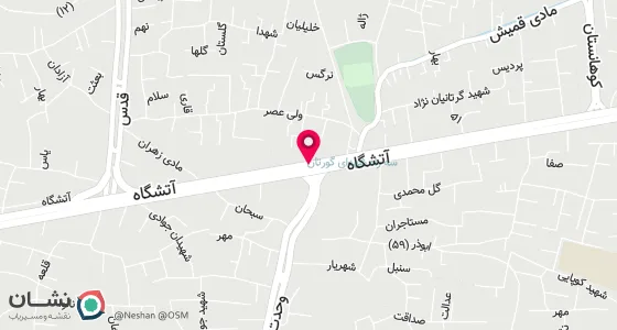 نقشه موقعیت تقریبی دفتر: اصفهان خیابان آتشگاه -حدفاصل خیابان وحدت وخ سردارمظاهری مقابل حسینه حضرت ابالفضل