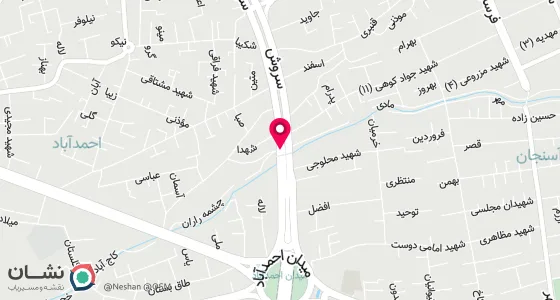 نقشه موقعیت تقریبی دفتر: اصفهان میدان احمد آباد ابتدای خیابان سروش کوچه شماره 9 (چشمه راران).