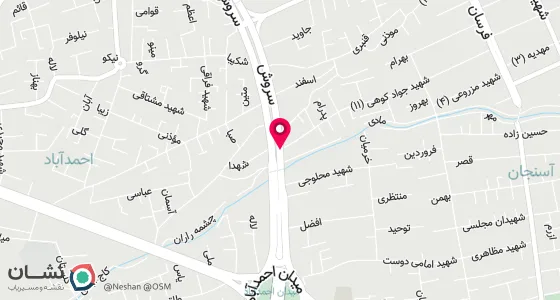 نقشه موقعیت تقریبی دفتر: اصفهان خیابان سروش کوی شهید کوهی پلاک 135