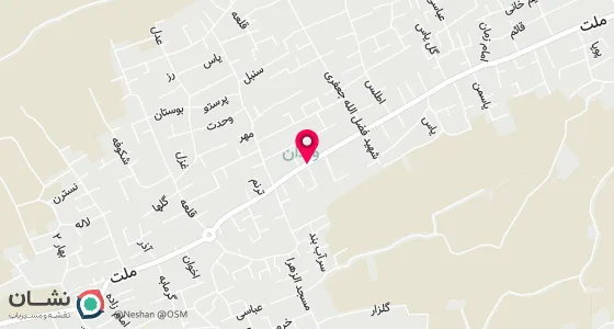 نقشه موقعیت تقریبی دفتر: اصفهان خ شیخ صدوق سرپرستی بانک ملت کوچه بانک