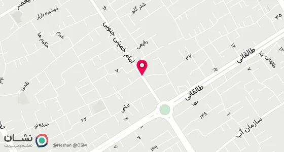 نقشه موقعیت تقریبی دفتر: خمینی شهر درچه خیابان امام - کوی ارمغان -پلاک 387