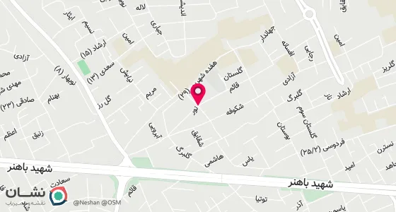 نقشه موقعیت تقریبی دفتر: اصفهان خ شهید باهنر ایستگاه 17 شهریور جنب پل عابر پیاده ابتدای کوچه 29 ساختمان سپهر ط 3 واحد 32