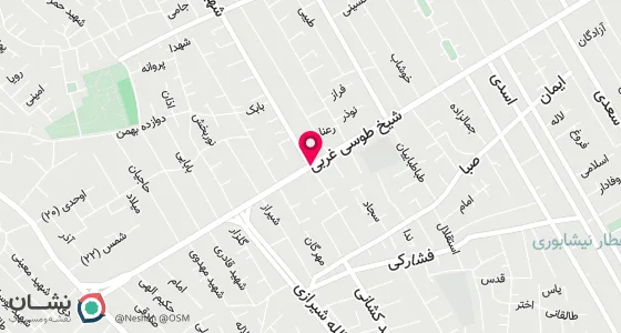 نقشه موقعیت تقریبی دفتر: خیابان پروین-خیابان شیخ طوسی غربی-کوچه 47