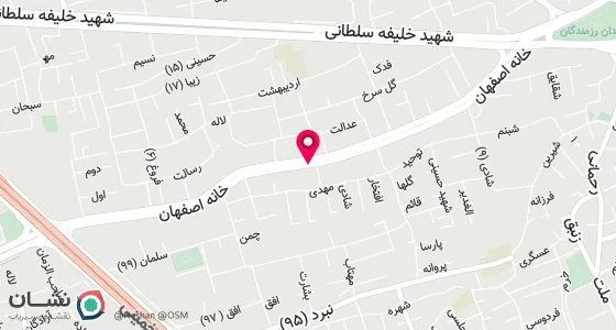 نقشه موقعیت تقریبی دفتر: اصفهان خیابان جی بوزان کوچه گل خانه پلاک 41