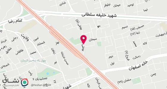 نقشه موقعیت تقریبی دفتر: اصفهان بلوار آتشگاه بن بست 101