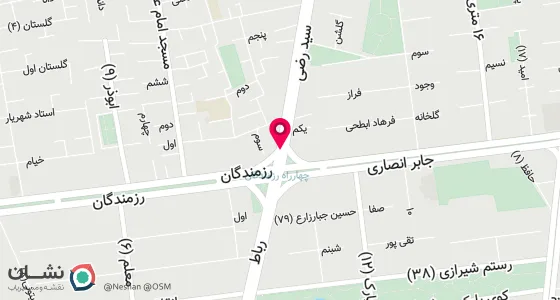 نقشه موقعیت تقریبی دفتر: اصفهان خیابان رباط دوم چهارراه رزمندگان