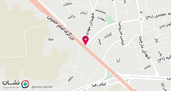 نقشه موقعیت تقریبی دفتر: اصفهان خیابان امام خمینی جنب پمپ بنزین امیرکبیر (دوم) ابتدای خیابان شهید مظاهر مزروعی